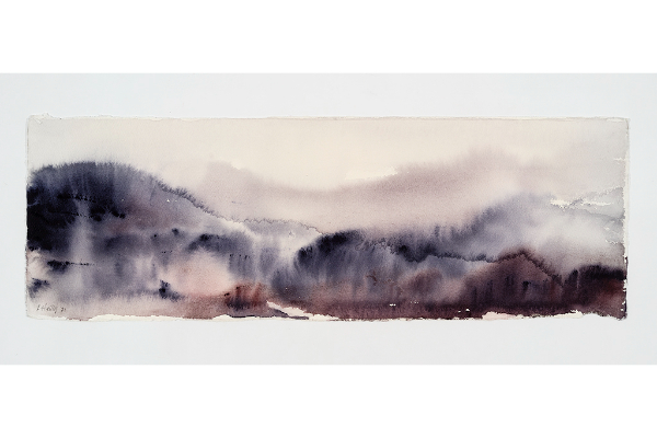 Transported III, aquarelle sur papier Grumbacher, 22x7.5p.